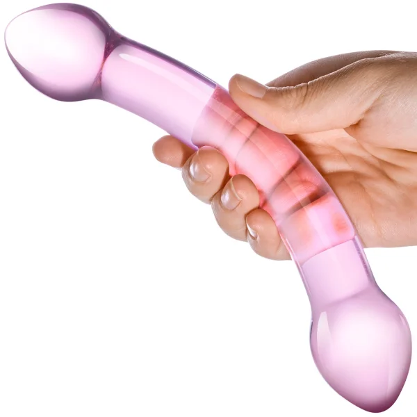 Glas Double Trouble Glass Dildo - Purple