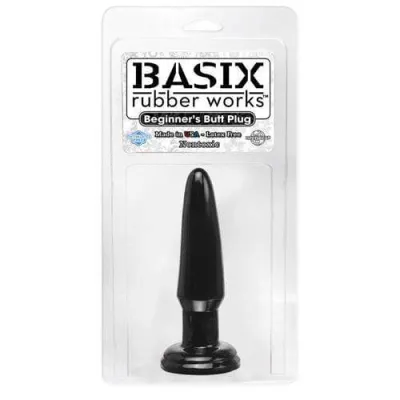 Basix Rubber Works Beginner s Butt Plug Black