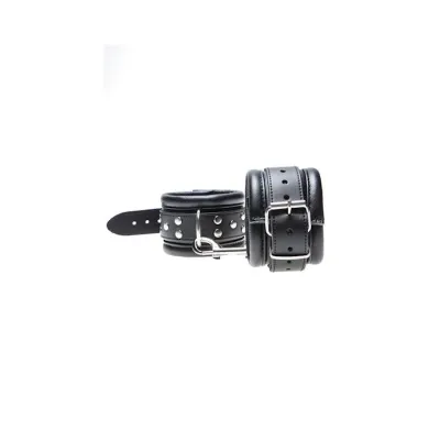 Triple X Leather Ankle Cuffs Black One Size