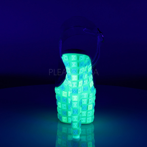7 inches Heel, 2 3/4 inches PF Ankle Strap Sandal, Blacklight Reactive — image 12 of 16