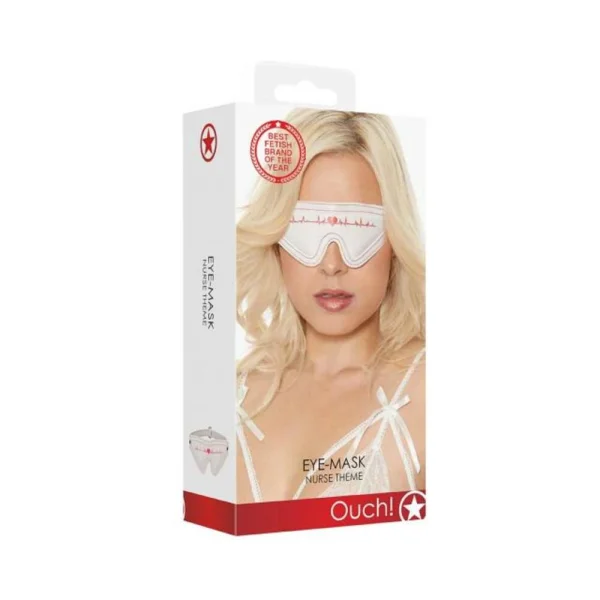 Ouch Eye Mask Nurse Theme White