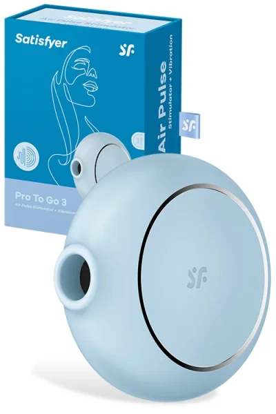 Satisfyer Pro To Go 3 - 3.4" Travel Clitoral Stimulator with Air Pulse Tech & Vibration