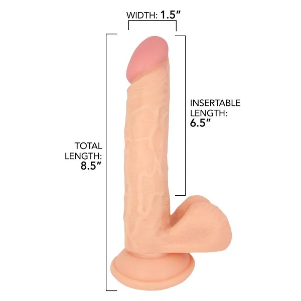 Realistic 8.5" Vibrating Suction Cup Dildo