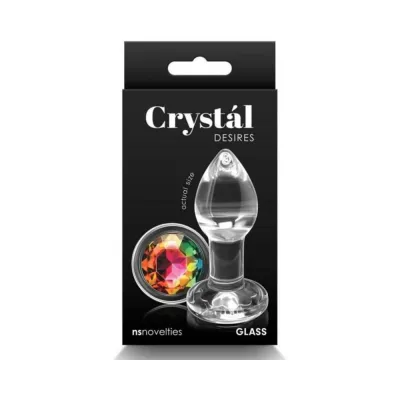 Butt Plugs Crystal Desires Rainbow Gem Small