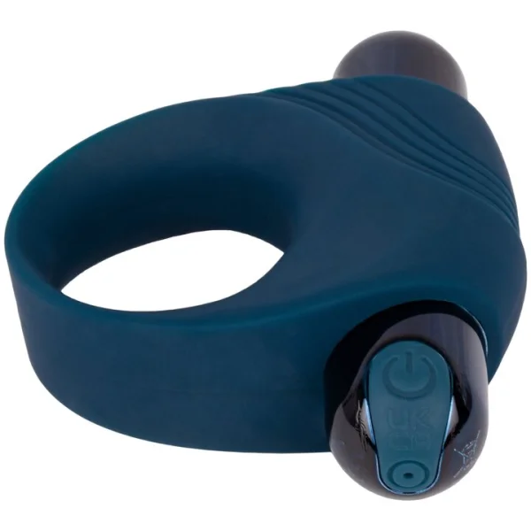 Bondara Hump & Grind Blue Silicone 10 Function Bullet Cock Ring — image 4 of 4