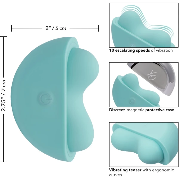 Ovation Applause Rechargeable Silicone Waterproof Clitoral Vibrator By CalExotics - Blue