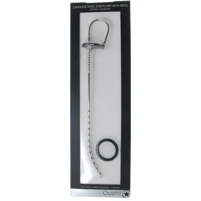 Ouch Beaded 7mm Steel Urethral Sounding Plug Ring