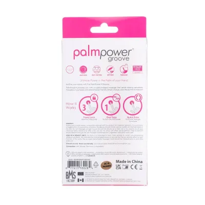 Personal Massagers Palmpower Groove Rechargeable Silicone Mini Wand Massager Fuchsia