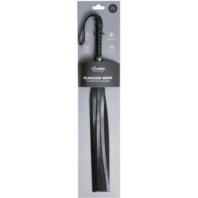 Flogger Whip Leather Black