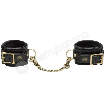 Fifty Shades Of Grey Bound To You Faux Leather Black Wrist Cuffs