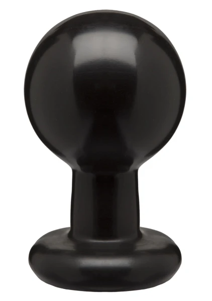 Round Butt Plug - Large - Black