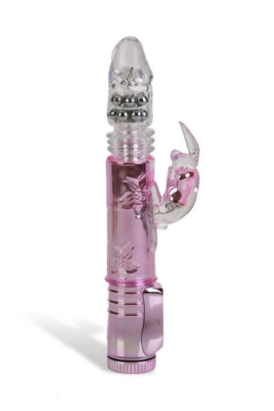 California Exotic Thrusting & Rotating 10.6" Beaded Rabbit Vibrator