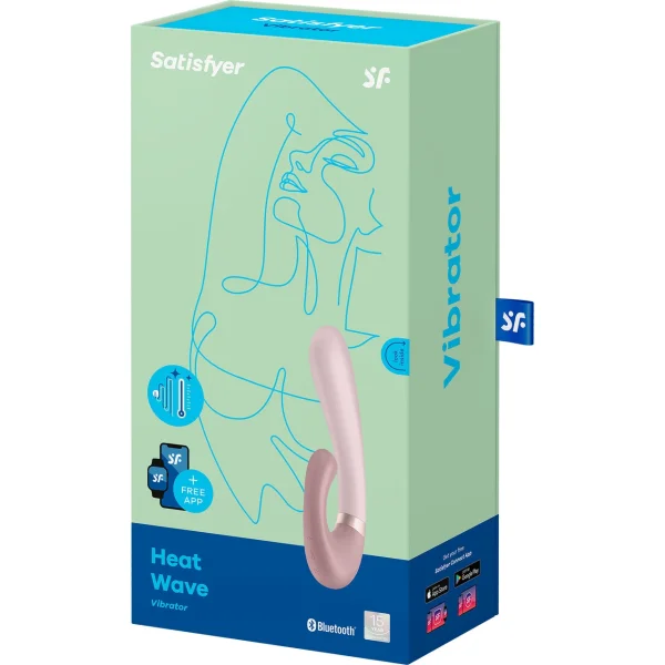 Satisfyer Heat Wave Rechargeable Warming App Enabled 12-Function Dual Stimulation Vibrator - Mauve