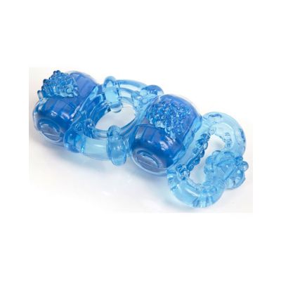 Tri O Silicone Cock Ring Blue One Size