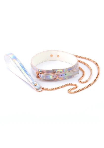 Cosmo Bondage Collar And Leash By NS Novelties - Rainbow