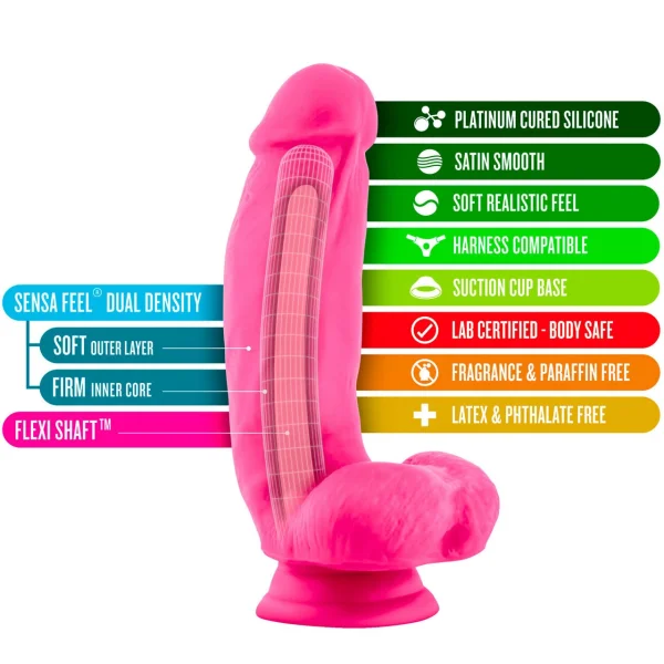 Blush Neo Elite 7 Inch Silicone Dual Density Suction Cup Dildo
