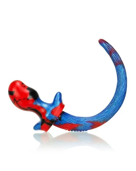 Puppy Tail Buttplug - Pug - 3.25 Inch - Blue - Small