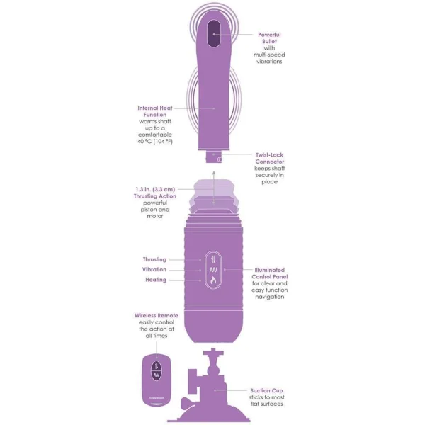 Love Thrust-Her Thrusting Silicone Vibrator