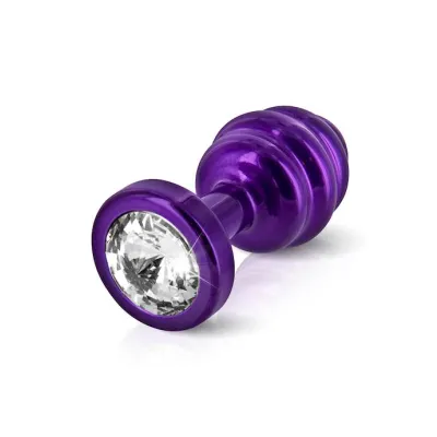 Anni Ano Ribbed Butt Plug Purple 25mm