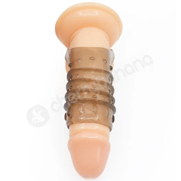 Cherry Banana Grey Beaded Screw Penis Sleeve