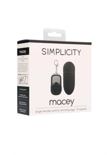 MACEY remote control vibrating egg - Black