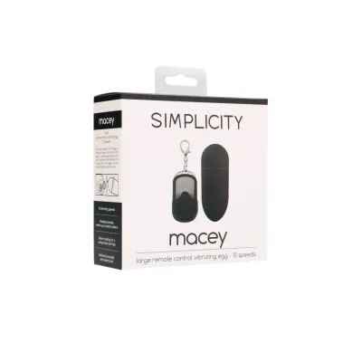 MACEY remote control vibrating egg Black