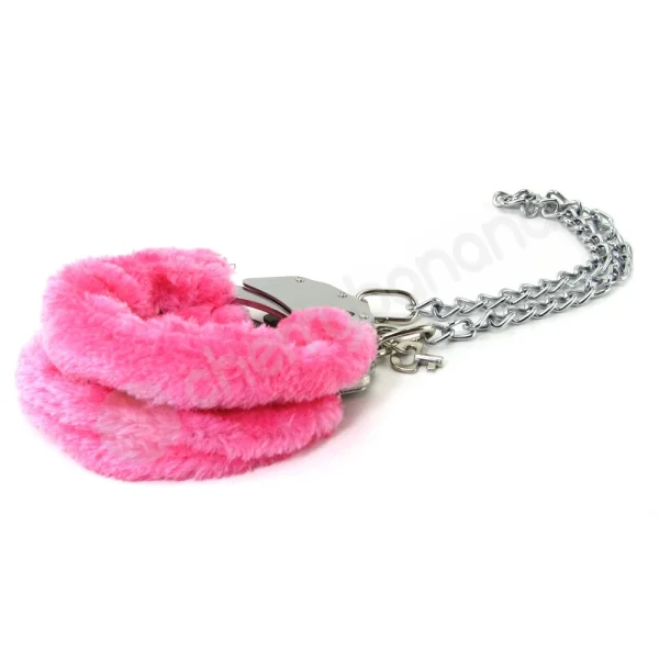 Ouch Pink Pleasure Furry Legcuffs