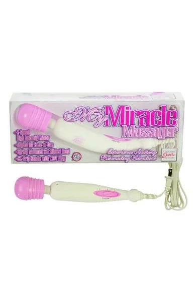 My Miracle Massager 2 Speed 120 Volt 10.5 inch White With Pink
