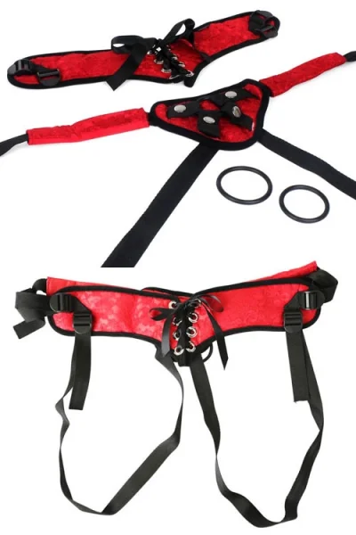 Sportsheets International Lace-Up Corset-Style Strap On