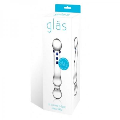 Glas 6in Curved G spot Glas Dildo