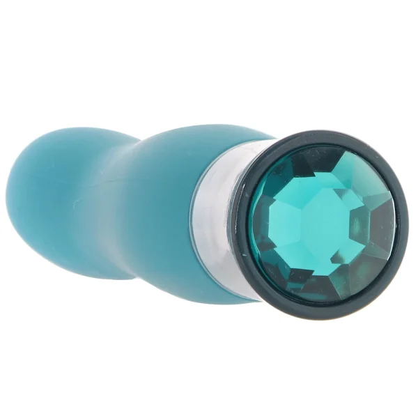 Oh My Gem Fierce Rechargeable Silicone Warming G-Spot Vibrator By Blush - Blue Topaz