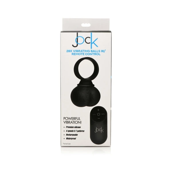 :  Jock 28x Vibrating Silicone Balls Large Black