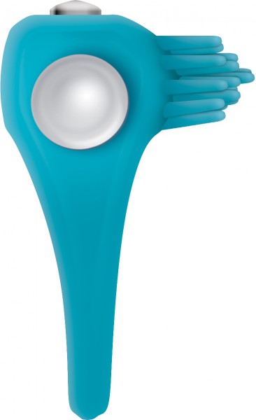 Teal Tickler Vibrating Cock Ring