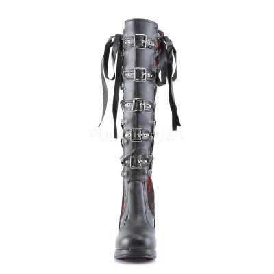 CRYPTO 106 4 Heel P F Goth Punk Lolita Corseted 5 Buckle Knee BT