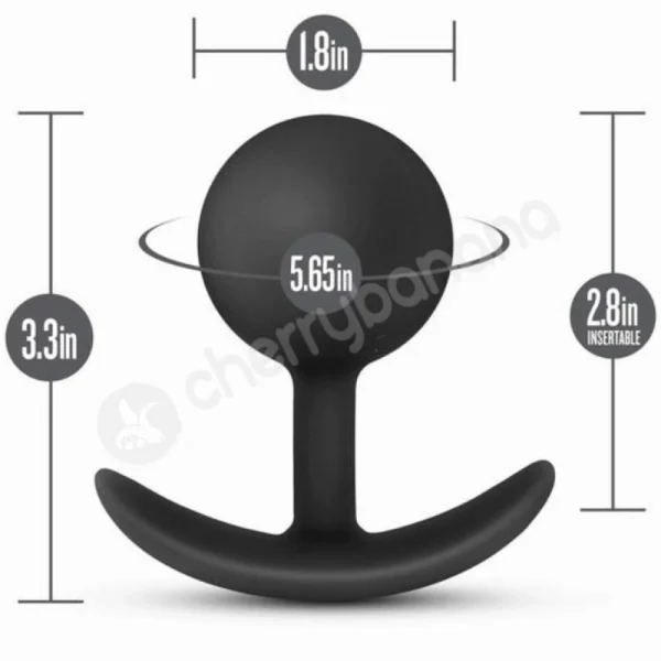 Anal Adventures Platinum Silicone 3" Vibra Plug With Inner Ball Bearing