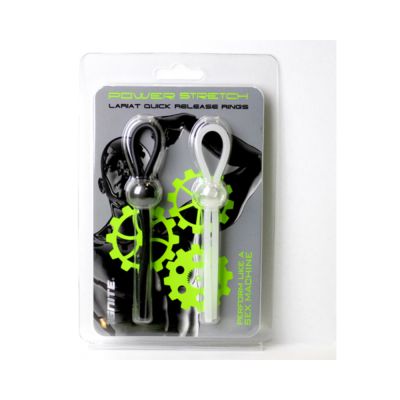 Silicone Lasso Rings 2 Pack Black white