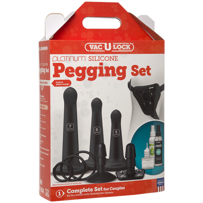 Vac U Lock Silicone Pegging Strap On Set