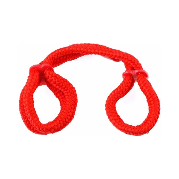Fetish Fantasy Silk Rope Love Cuffs Red