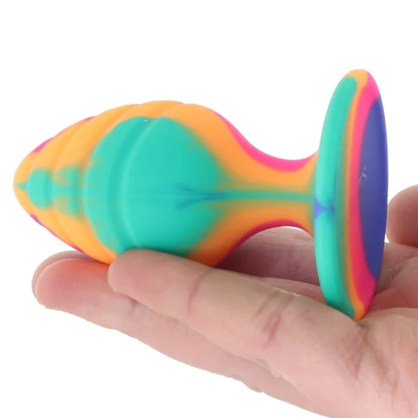 Cheeky Medium Swirl Tie Dye Butt Plug