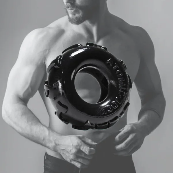 Jelly Bean Rubber Cock Ring - Black — image 7 of 9