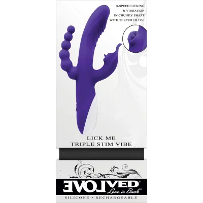 Lick Me Triple Stim Vibe Purple