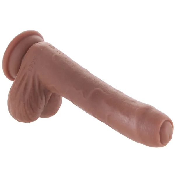 Peek A Boo Uncut Vibrating Rechargeable Silicone Suction Cup Dildo By Evolved Novelties - Chocolate