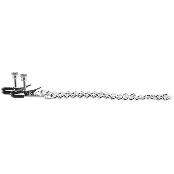 Spartacus Adjustable Broad Tip Nipple Clamps w/Link Chain