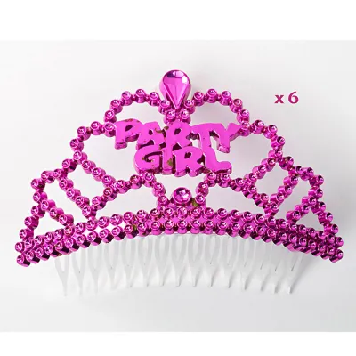 Mini Party Girl Tiara 6pk