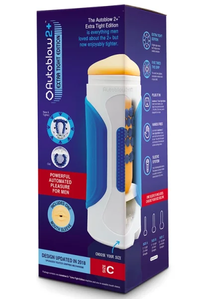 Autoblow 2+ XT Vibrating Masturbator Size C - up to 6.5" girth