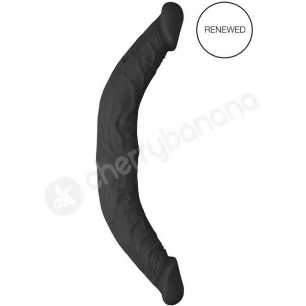 Realrock 14" Realistic & Flexible Black Double Ended Dong