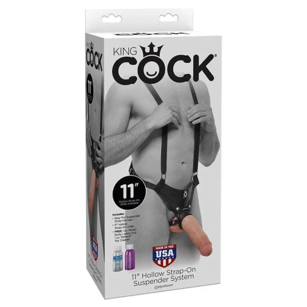 King Cock 11'' Hollow Strap-On Suspender System