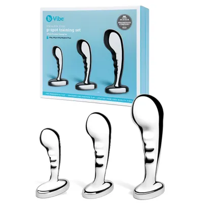 B Vibe 3 Piece Stainless Steel P Spot Training Set