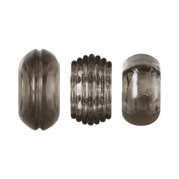 Triple Thick Cock Ring Trio Smoke — image 4 of 9