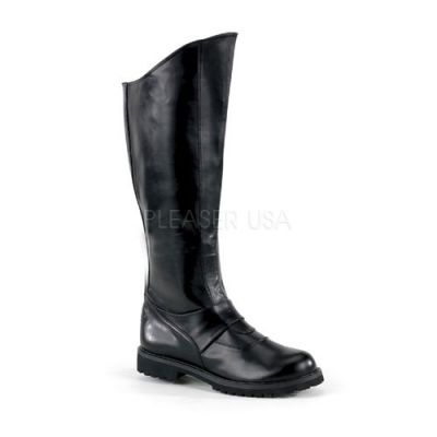 GOTHAM 100 Vadar Villian Blk Pu Men s Knee Boot W Inner Zipper